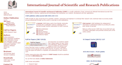 Desktop Screenshot of ijsrp.org